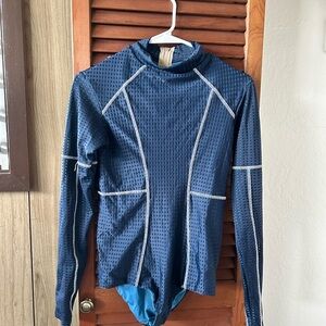 Acacia Swimwear Navy Mesh Top